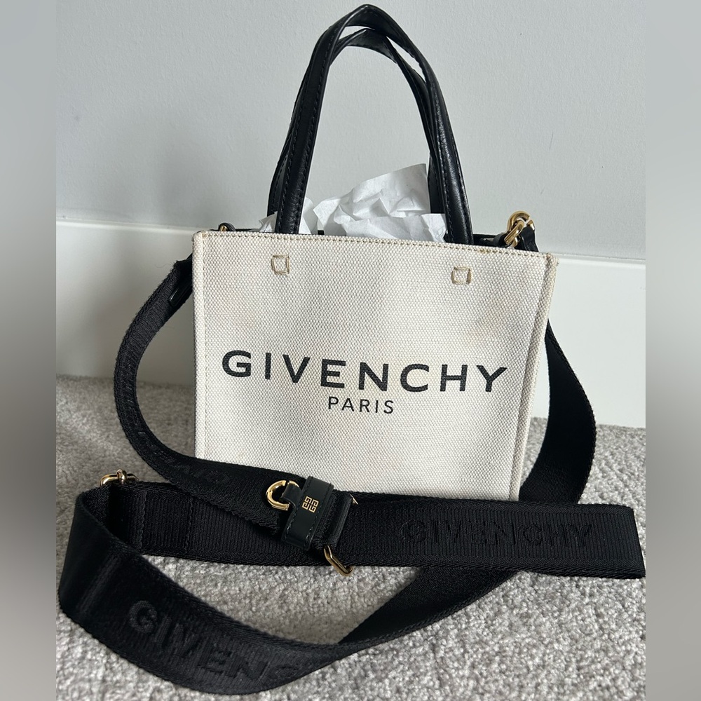 Givenchy Mini G Tote Shopping Bag in Canvas